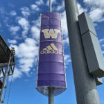 University of Washington Husky Stadium Light Pole Banners, completed by SuperGraphics.