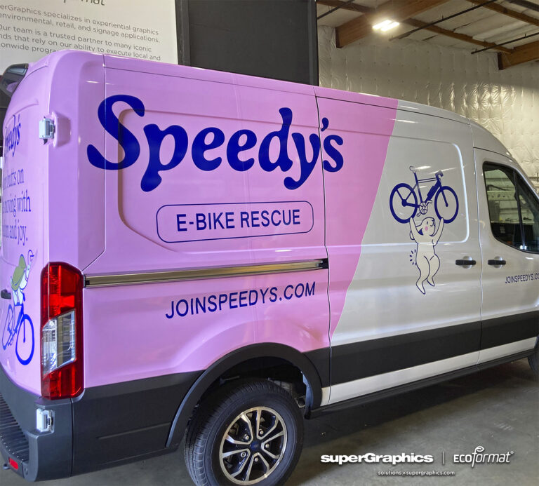 Vehicle wrap, vehicle partial wrap completed by SuperGraphics