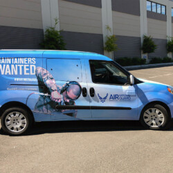 Air National Guard vehicle van wrap installed by Supergraphics