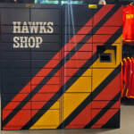 Atlanta Hawks locker wrap, completed by SuperGraphics