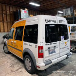 PLU Security Fleet Wraps, completed by SuperGraphics.