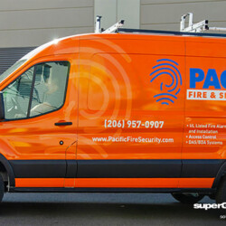 Pacific Fire and Security Fleet Van Wrap