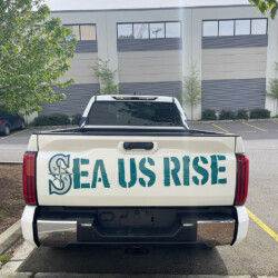 Seattle Mariners Tundra Crew Truck Wrap, completed by SuperGraphics.