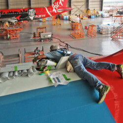 Supergraphics AirAsia Aircraft Wrap Installation