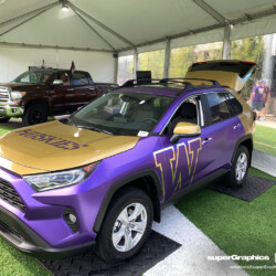 UW Athletics RAV4 Wrap, completed by SuperGraphics.