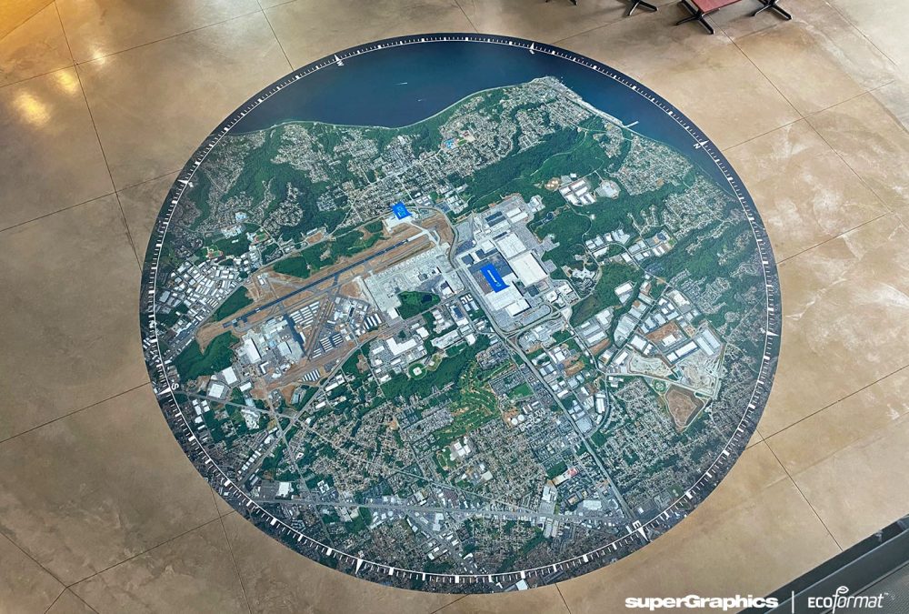 Boeing Floor Graphic, completed by SuperGraphics.