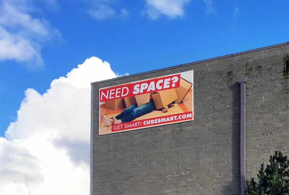 CubeSmart_External_Building_Banner_Graphics produced and installed by SuperGraphics