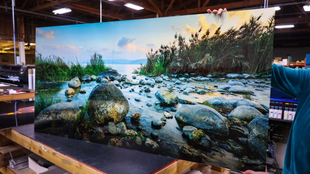 Photo of fine art print showcasing photography of river. Fine art printing completed by SuperGraphics.