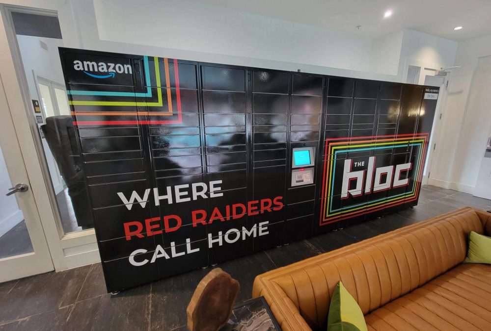 Locker wrap for The Bloc, produced and installed by SuperGraphics.