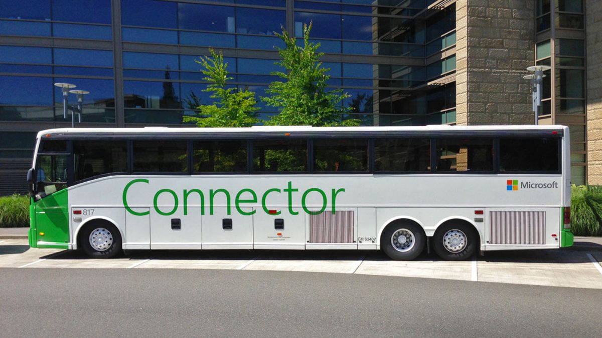 Microsoft Connector Bus Wrap, completed by SuperGraphics.