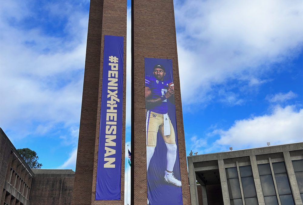 Red Square Stacks EcoFormat® Banners at UW College Gameday