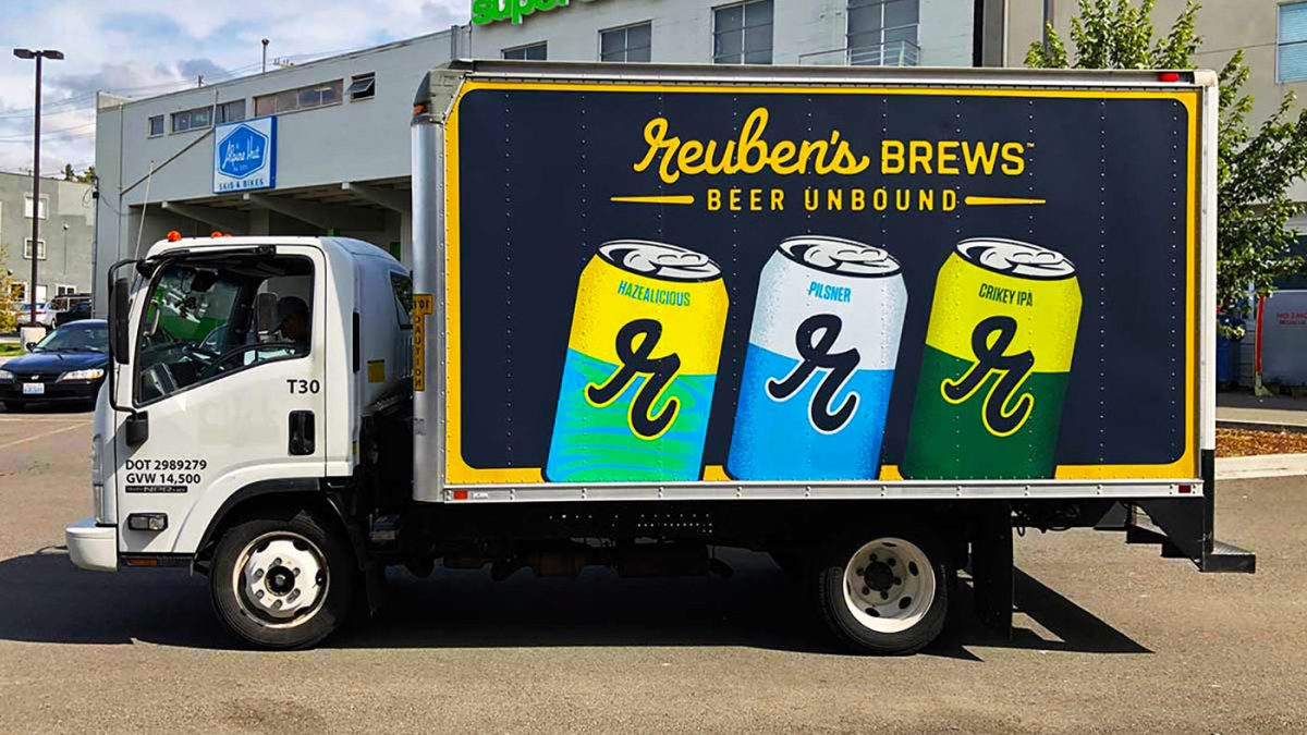 Reubens Brewery Truck Wrap, completed by SuperGraphics.