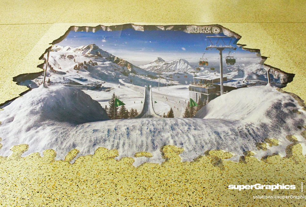 SeaTac WA State Lottery Floor Graphics, completed by SuperGraphics.