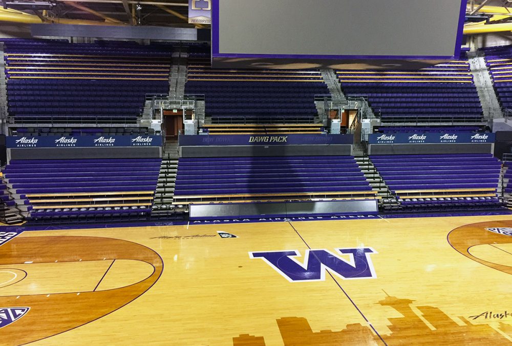 UW Husky Court Floor Graphics wall graphics and sponsor graphics