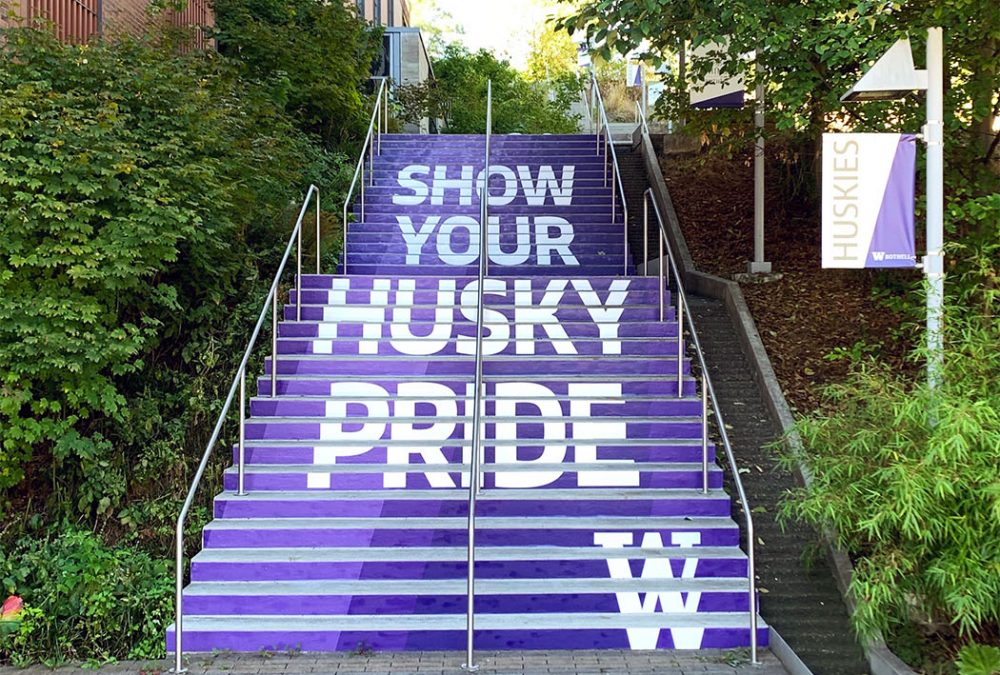 University of Washington Bothell Stair Risers, completed by SuperGraphics.
